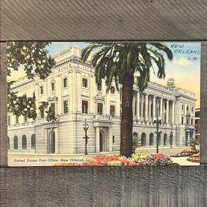Vintage New Orleans Post Office Linen Postcard